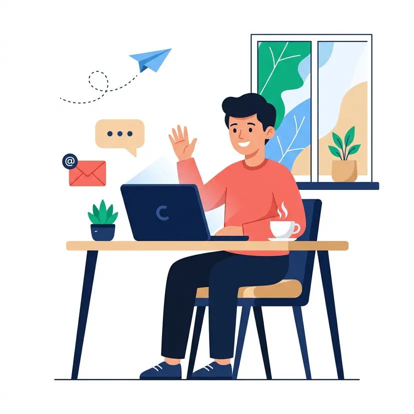Friendly customer support illustration
